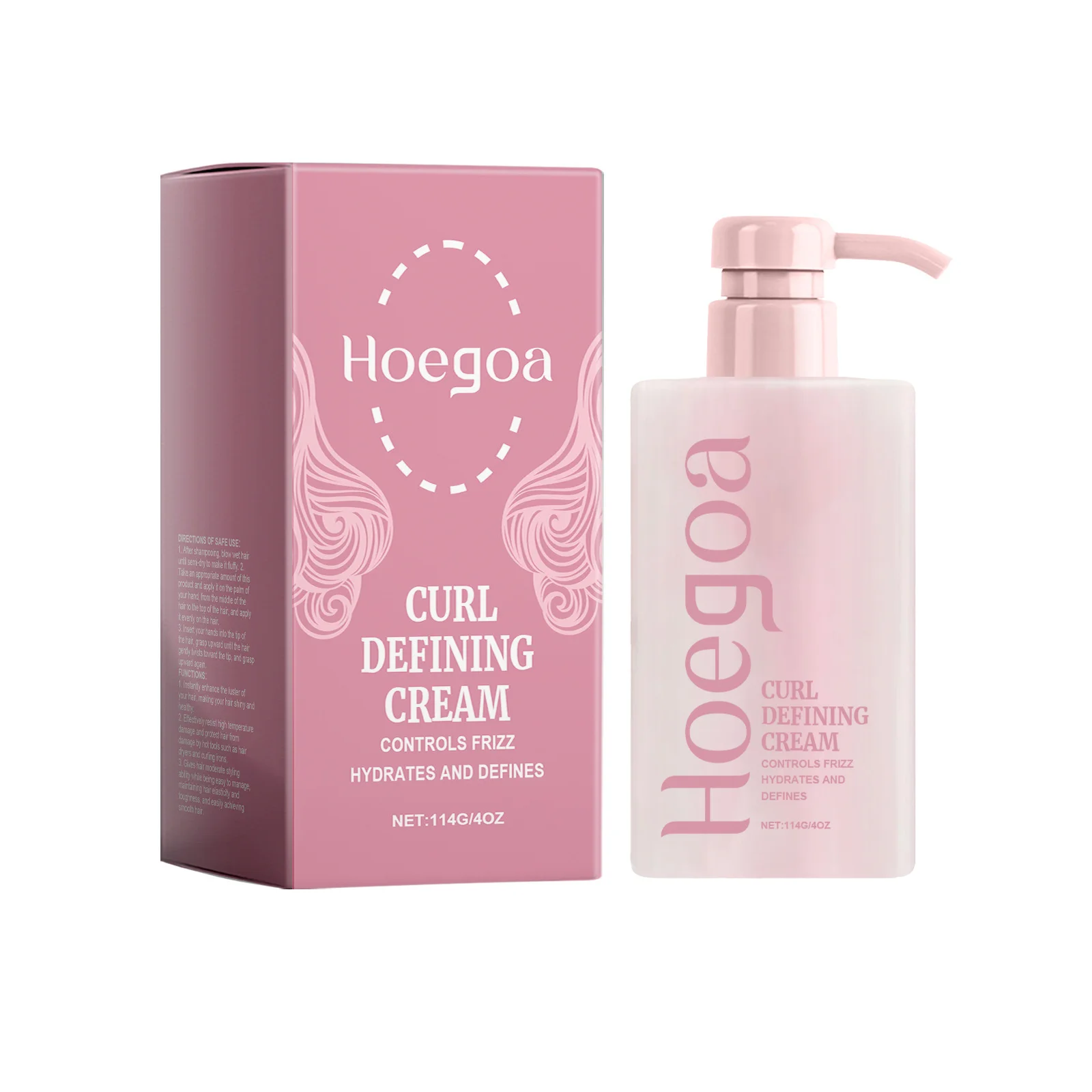 Hair Curling Cream Hair Elastin Enhancer Lasting Shiny Prevent Frizz Defines Curls Smoothing Moisturizing Volumizing Cream