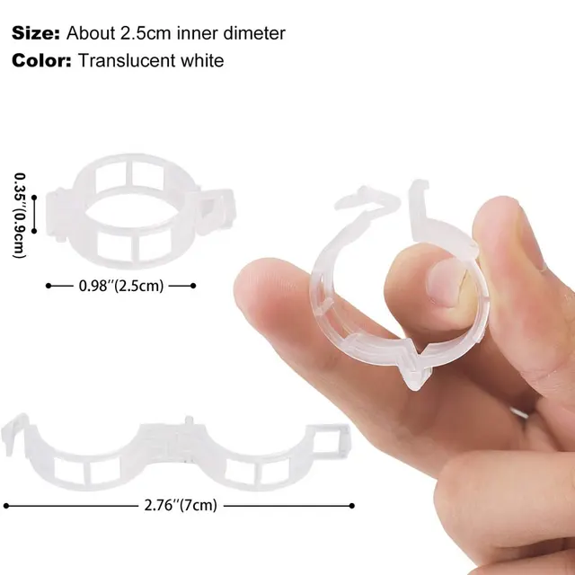 50/100 Darabos Növénytámogató Kerti Klipek Műanyag Szőlő Rácsos Klip Ravaszító Rögzítő Bilincsek Paradicsom Uborka Virág Squash - Image 2