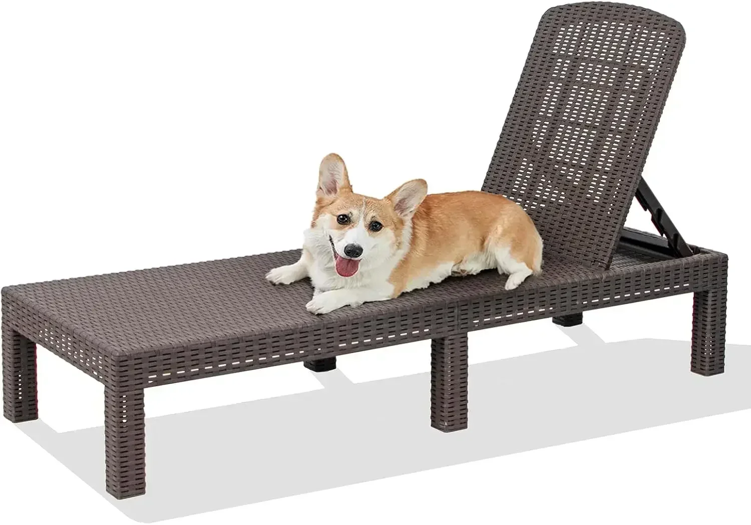 Outdoor Chaise Lounge,Resin Pool Lounge Chair Waterproof Recliner,Mocha Outdoor Chaise Lounge,Resin Pool Lounge Chair Waterproof Recliner,Mocha