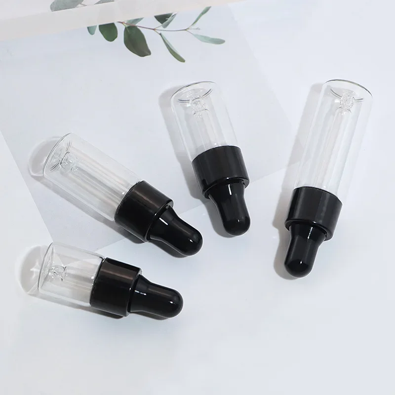 3ml Transparent Small Dropper Bottle Mini 1ml Essential Oil Essence Stoste Sample 5ml Divided Glass Empty Containers Wholesale