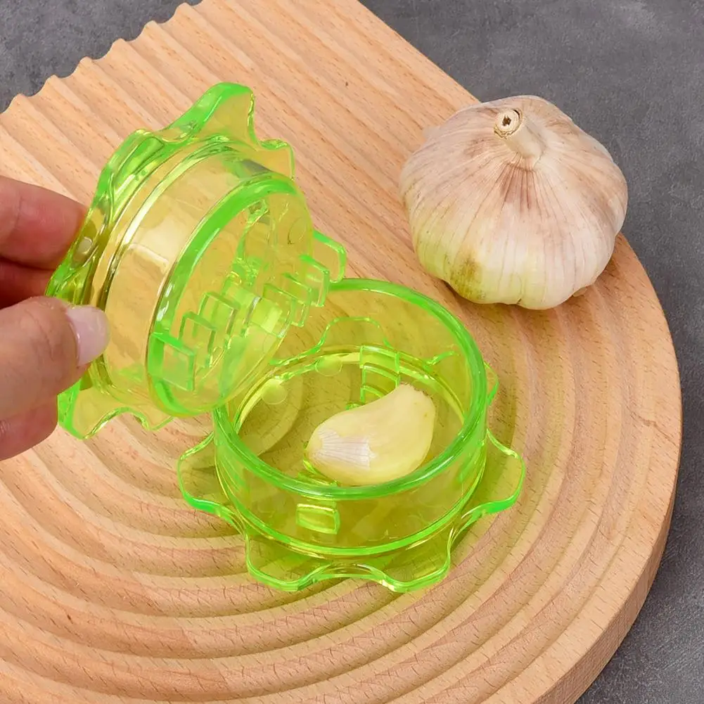 Garlic Mincer Portable Manual Garlic Press for Quick Meal Prep Translucent Kitchen Tool for Ginger Herbs Nuts