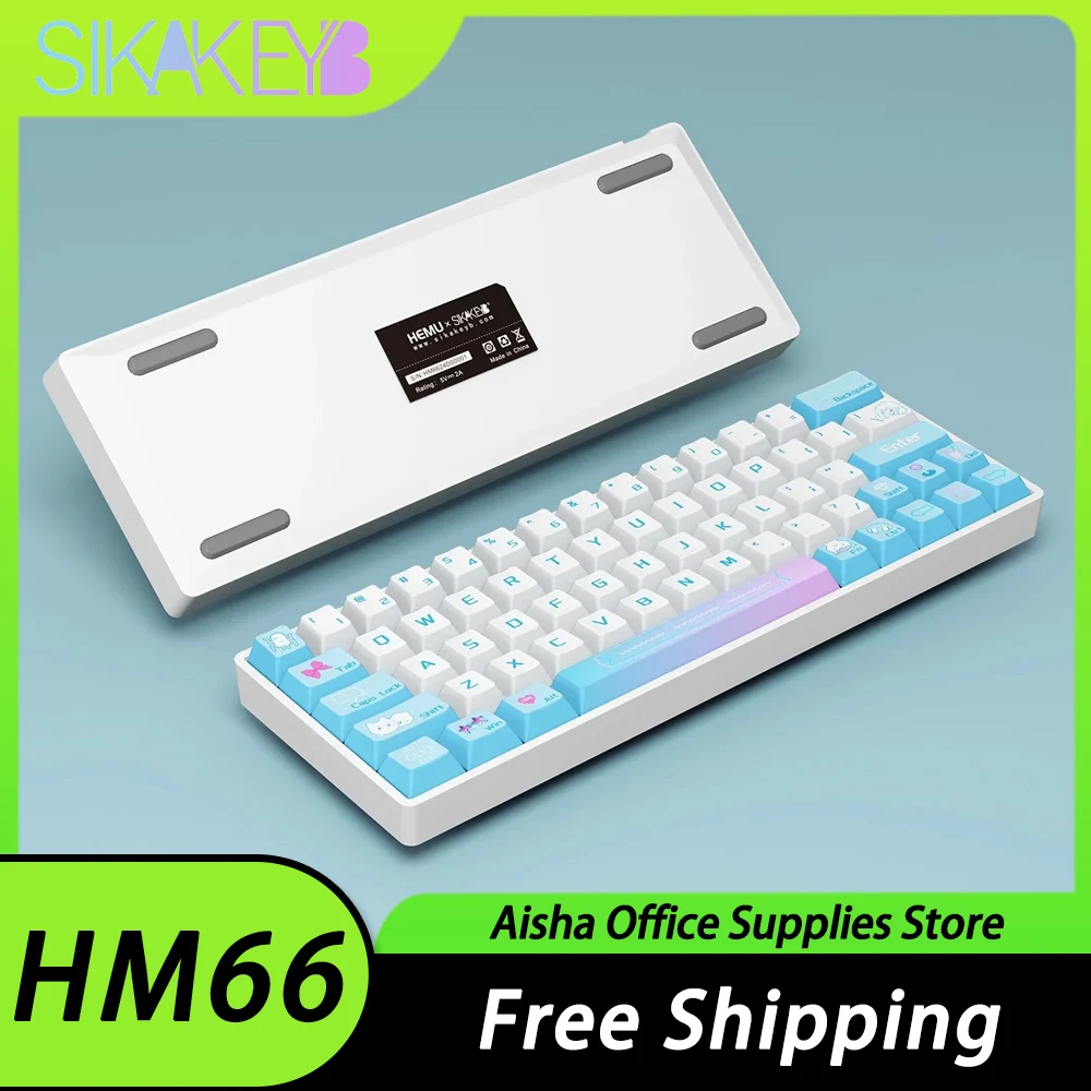 

SIKAKEYB HEMU HM66 Mechanical Keyboard Magnetic Switch Wired Gaming Keyboard 8K 0.01mm RT Keyboard Valorant PC Gamer Accessories