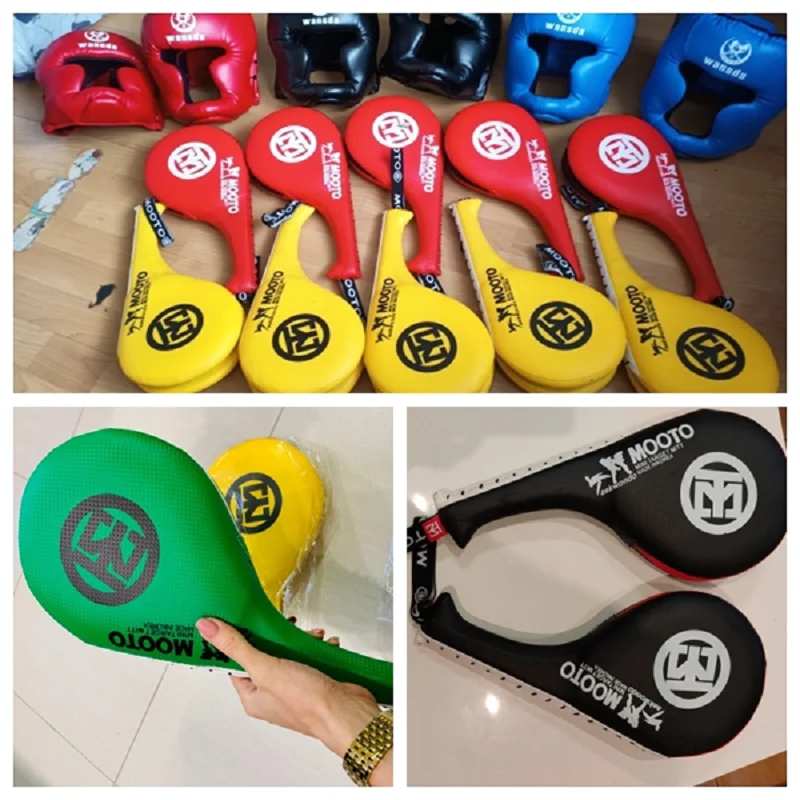 1/2PCS Taekwondo Boxing Pads Equipment Karate Punch MMA PU Rebound Sponge Pads Double Kick Kids Adult Boxing Pad Boxer Training