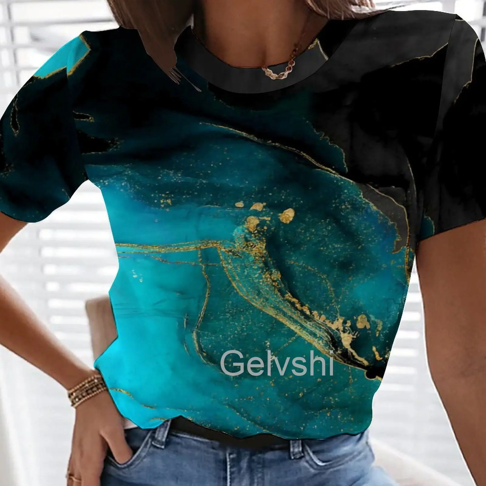 New Women T-shirts Irregular Pattern 3d Printed Summer T Shirt High Quality Short-sleeve Streetwear y2k Clothes Vintage Tee Tops t shirt palm angels