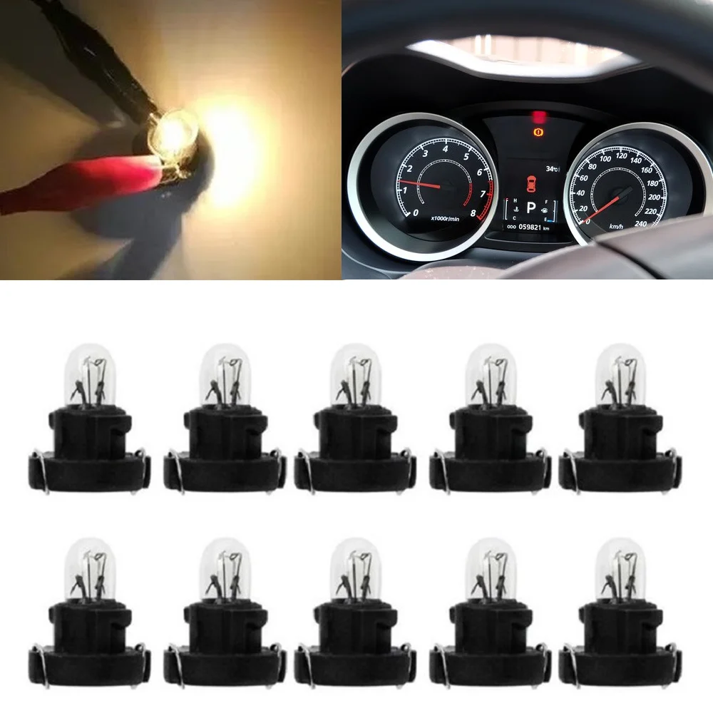 

10pcs T3 Warm White Car Led Meter Bulb Reading Light Indicator Car Interior Dashboard Lamp for Honda Odyssey Ex Ex-l 2005- 2010