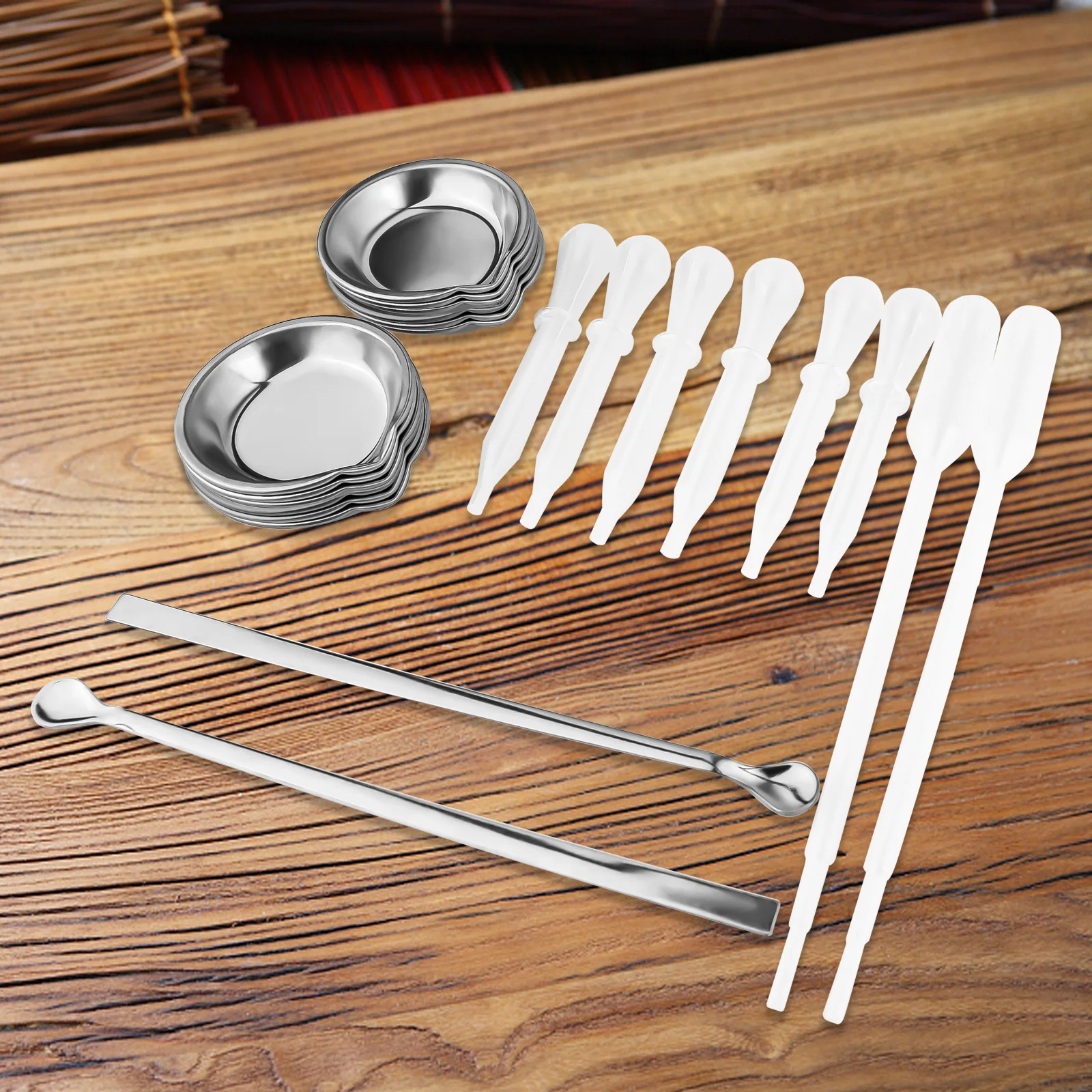 12pcs Paint Tray 2pcs Paint Stirrer 8pcs 3ml Pipette Eyedroppers for Airbrush Painting DIY Art Craft Model Hobby Paint Tools