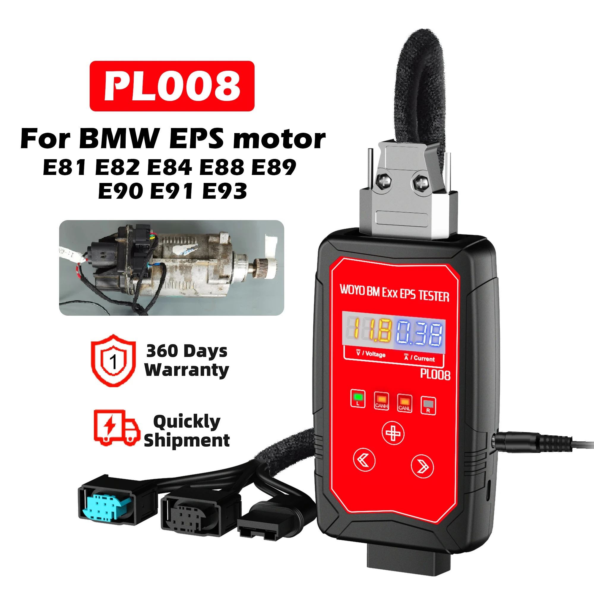 Woyo Pl008 Per Bmw Test Wheel Steering Motor Eps Tester Per Bmw E81 E82 E84 E88 E89 E90 E91 Strumento Di Riparazione Auto Eps Sensor Simulator