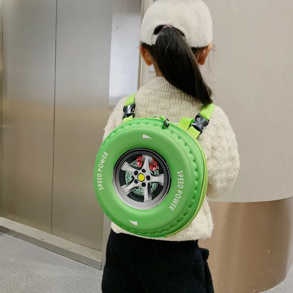 Colorful Tyre Shaped Children's Schoolbag EVA Wheel Large Capacity Kindergarten Shoulder Bag Wear-resistant Kawaii Kid Backpack 3