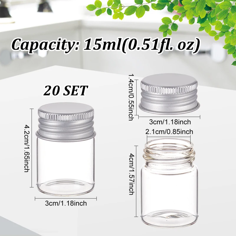 12 Stück Mini-Glasgläser Mit Deckel – 15 Ml, Transparent, Für Gewürze, Honig, Marmelade & DIY
