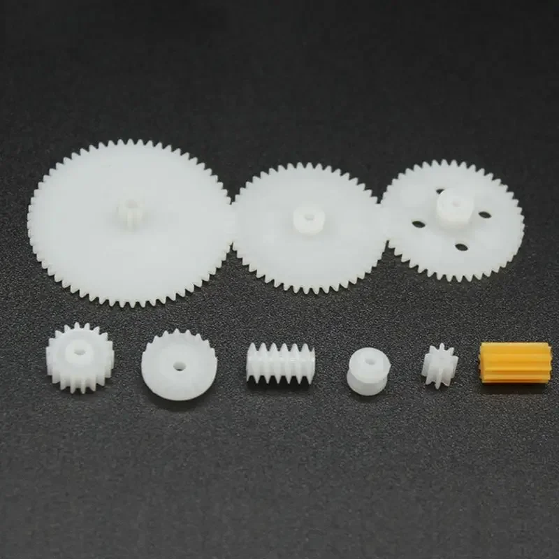 200PCS Mixed Plastic Gear Bag Motor Motor Transmission Gear 0.5 Mold DIY Handmade Toy Accessories engranajes de pl&aacute;stico