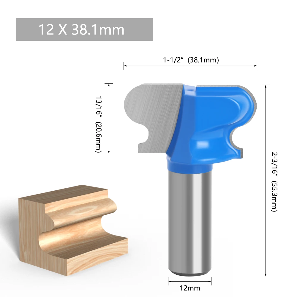 12mm 1/2 "Schaft 12,7mm Doppel Finger Router Bits Für Holz Industrie Grade Fräser Holzbearbeitung Werkzeuge MC03190 – Detail 8