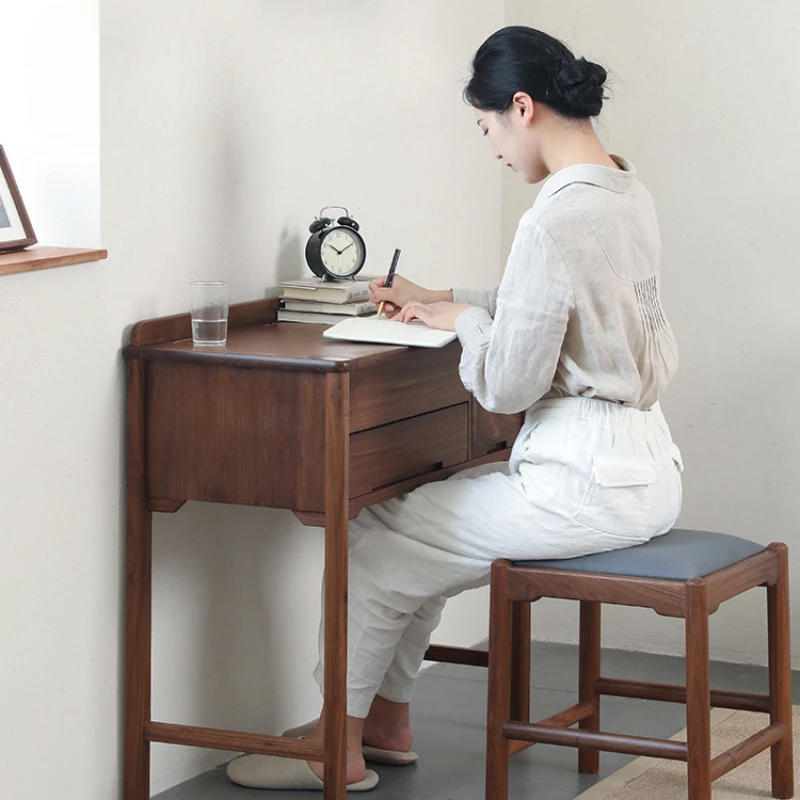 

Solid Wood Dresser Desk Dresser Integrated Bedroom Simple Small Flip Makeup Table