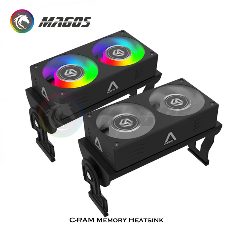 Alseye-controlador do Radiador Ram Refrigerador de Memória Overclocking Controle de Temperatura Ventiladores Duplos para Ddr Ddr2 Ddr3 Ddr4 Ddr5 Argb 5v - Imagem 6