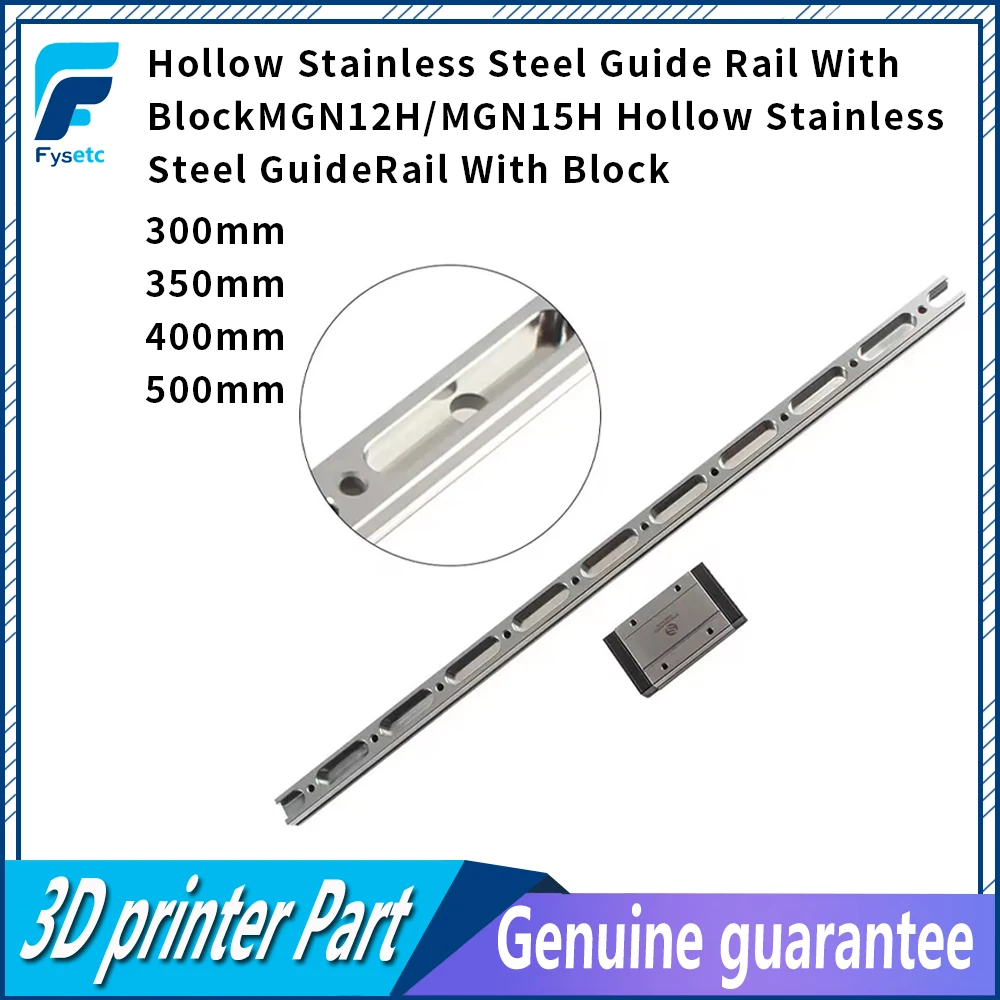 Fysetc-guia de Trilho Linear Oco para Impressora 3d Transporte Deslizante Blocos de Rolamentos Mgn12h Mgn9h 300m 350 mm 400 mm Atualizado Voron