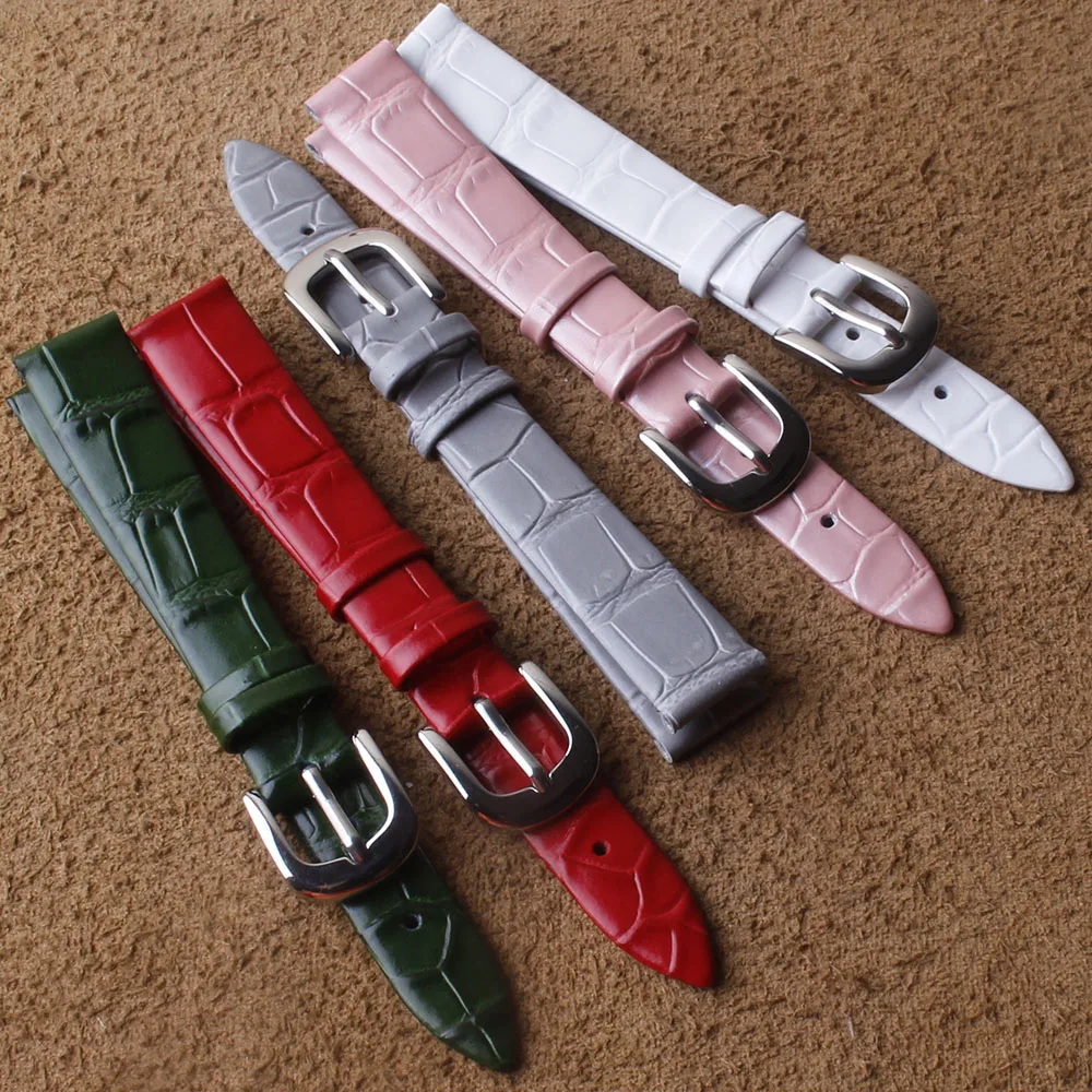 Cinturini In Vera Pelle Cinturini Morbidi Accessori Per Orologi Al Quarzo Fit Longines Orologi Da Donna Da Uomo 14Mm 16 Mm18Mm 20Mm Verde Grigio