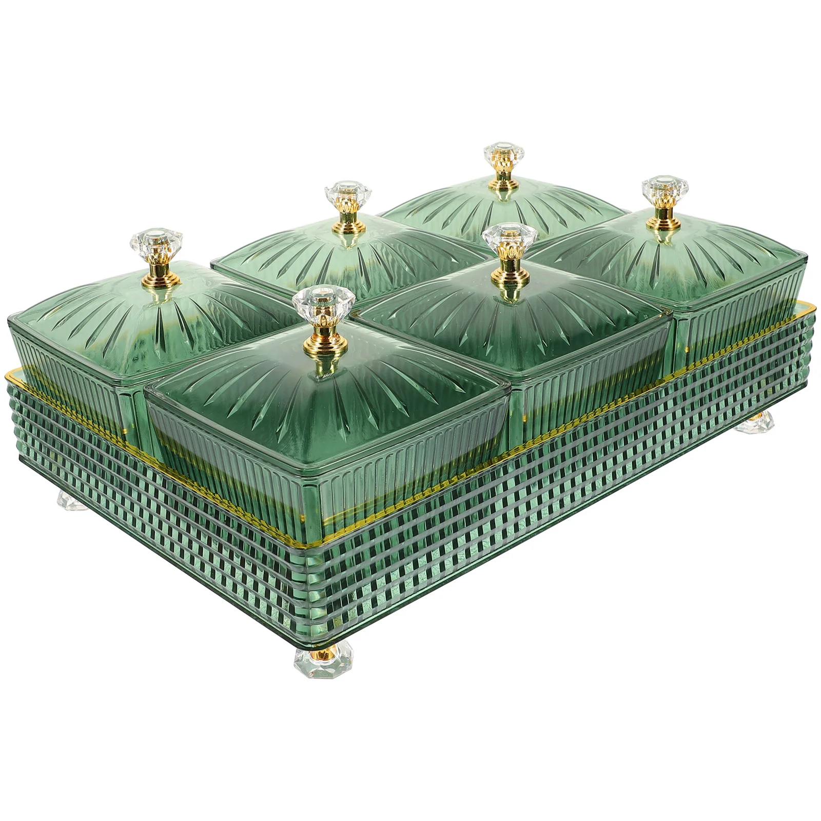 

Snack Serving Tray Divided Serving Plates Tray Snack Storage Bowl Dried Fruit Tray Lid Snack Bowl With Cover
