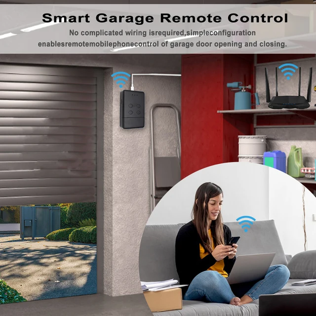 Hormann ECOSTAR RSE2-433 RSC2-433 Remote Control Rolling Code Tuya WiFi Smartlife Electric Garage Door / Gate Remote Control 6
