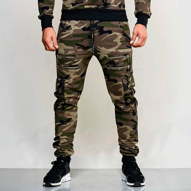 2024 new M-5X Mens Jogger Autumn Pencil Harem Pants Men Camouflage Pants Loose Comfortable Cargo Trousers Camo Joggers