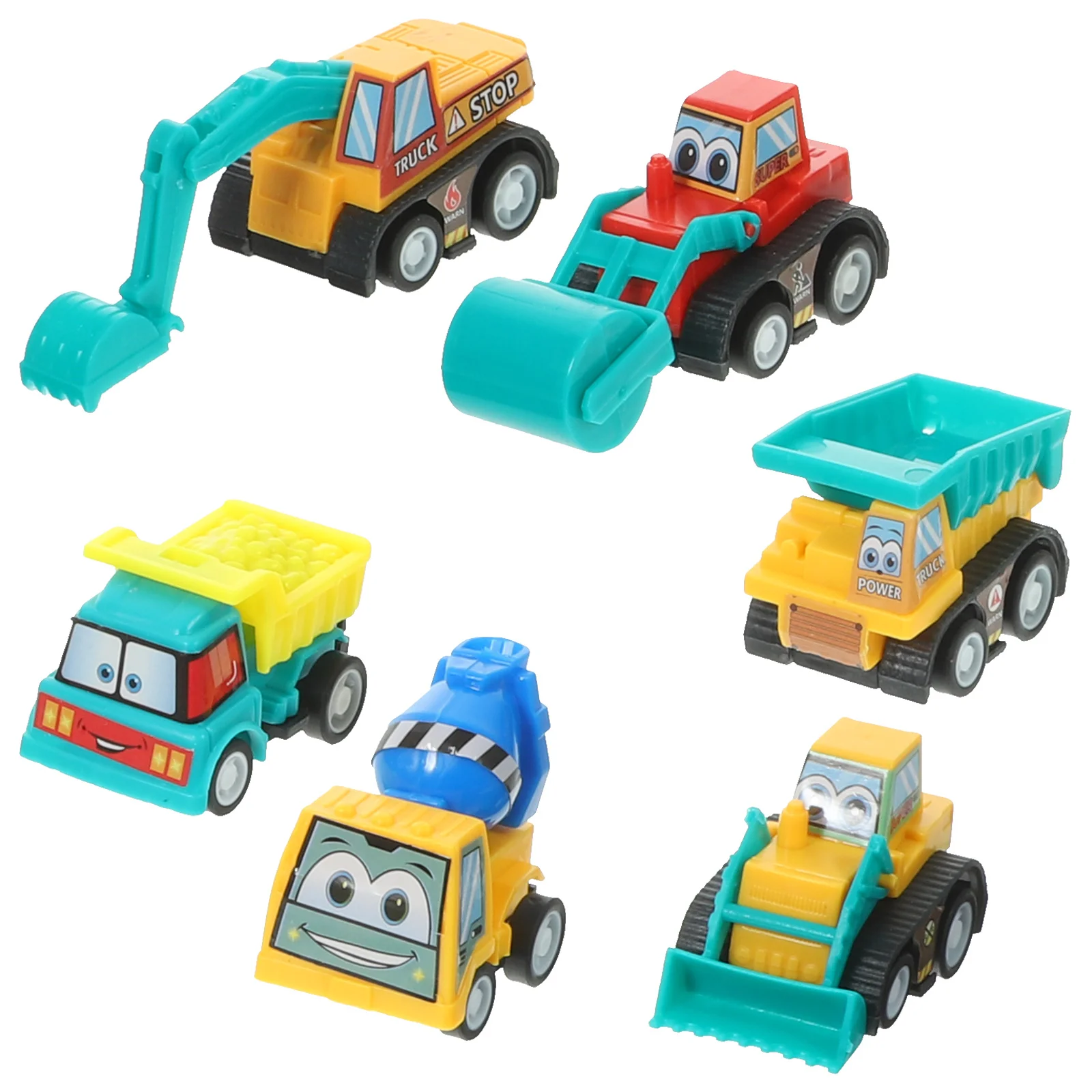 

6 шт., маленькие пластиковые игрушечные автомобили