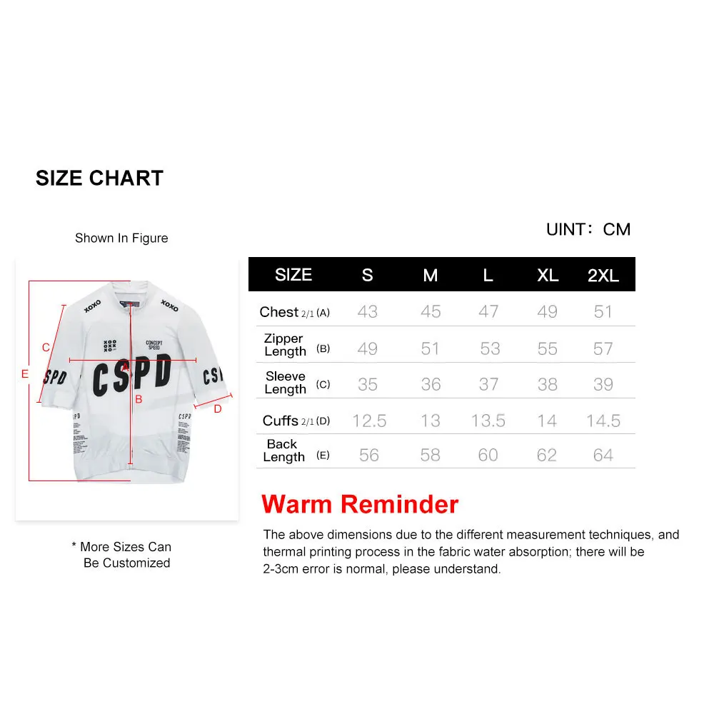 CSPD Pro Team Cycling Jersey Summer Performance Bicycle Cycling Shirts MTB Road Bike Jersey Breathable Quick Dry