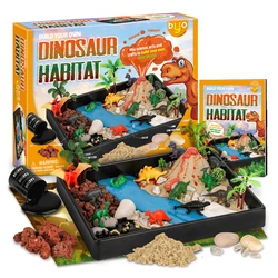 Juego de experimentos de ciencia volcánica para niños, juguete educativo para aprendizaje interactivo, hecho a mano, de dinosaurio, Habitat