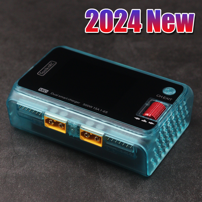 2024 ToolkitRC M6D 500W 15A DC Dual Channel MINI Smart Charger Discharger For 1-6S Lipo Battery FPV Model Spare Parts