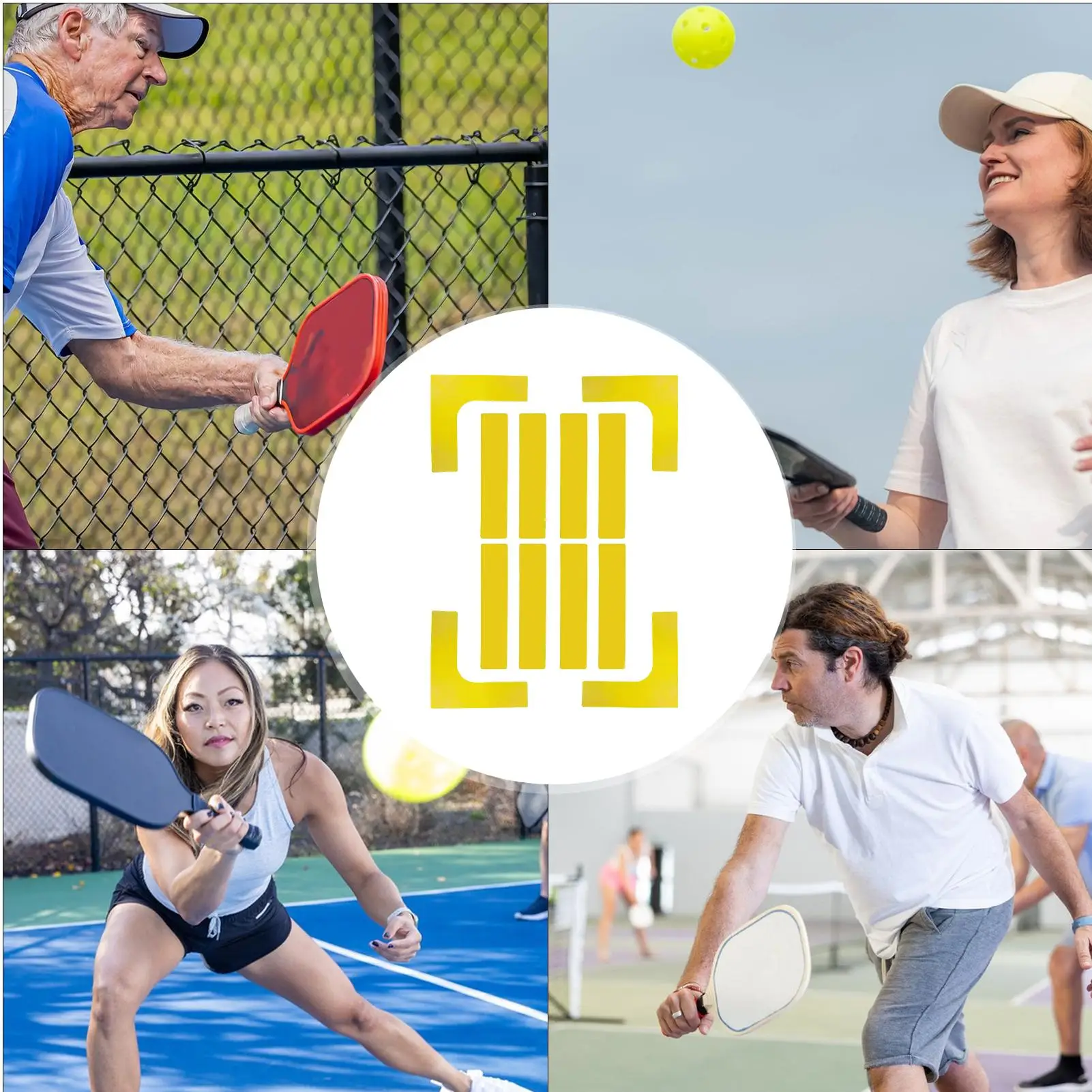 Court Line Marker Kit Court Throw Down Markers Anti-Slip Wind-Resistant Tennis Sports Throw Down Accessories For Outdoor