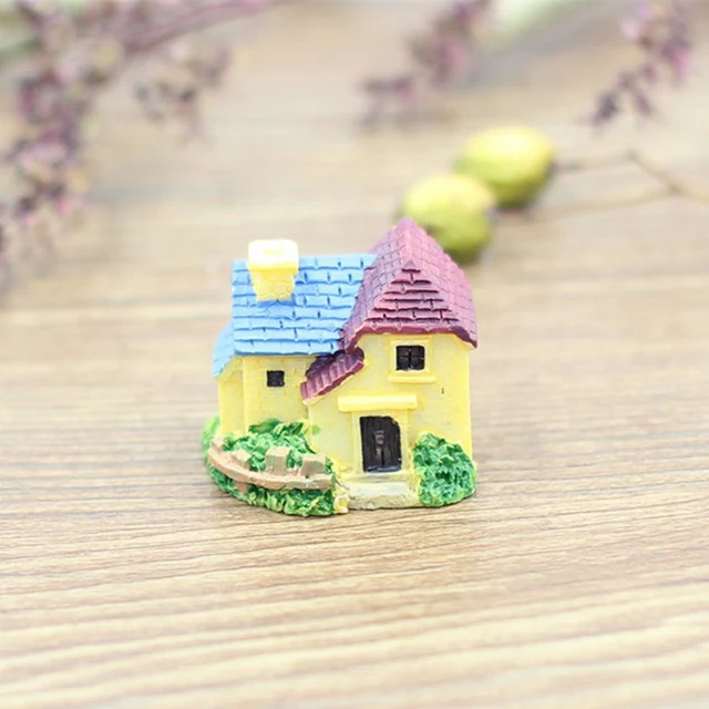 schermutseling vergeven Jolly Miniatuur Villa Vintage Kleine Stenen Huis Micro Landschap Decoratie  Materiaal Diy Bonsai Model Action Figures Speelgoed Home Decor