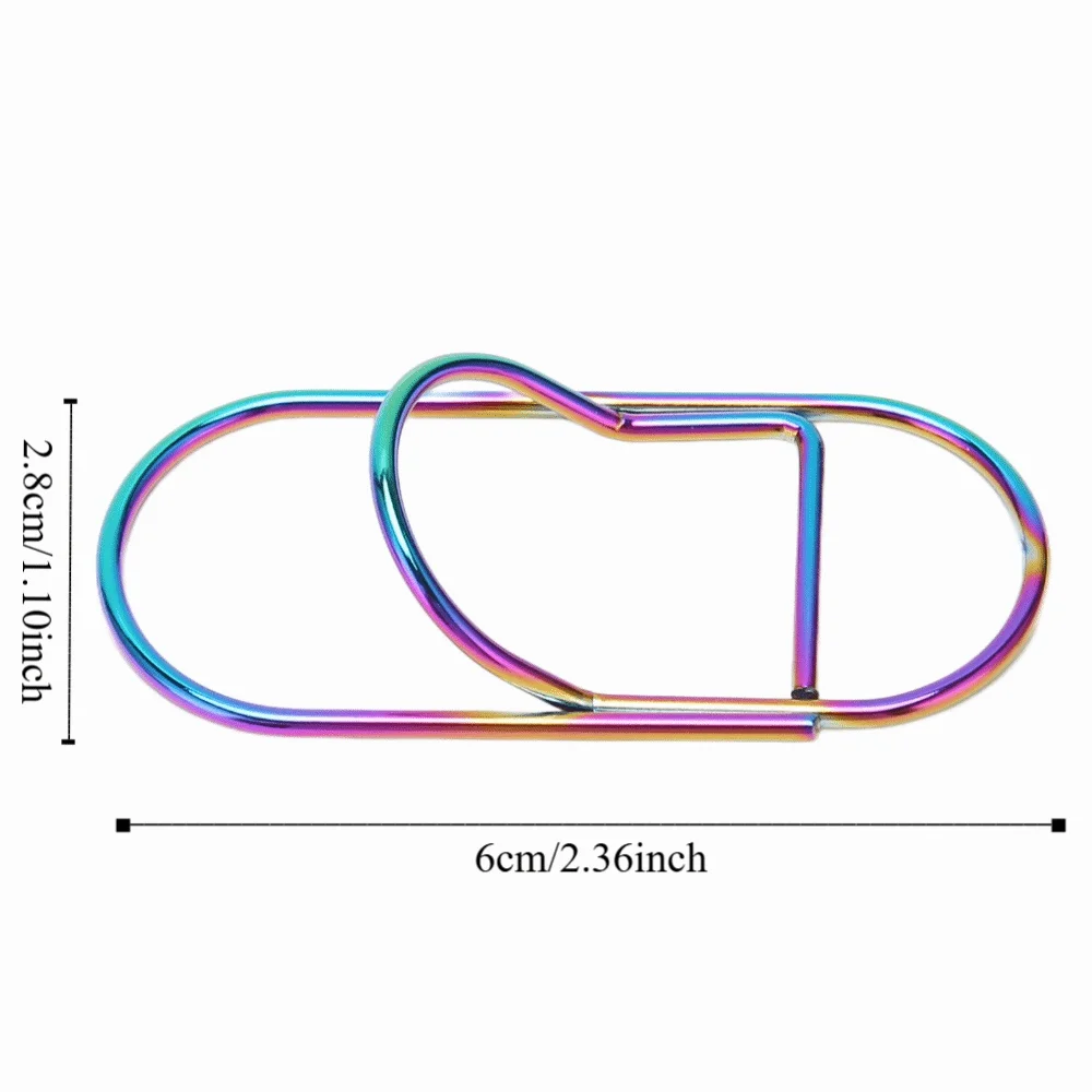 24Pcs 다목적 금속 펜 클립 녹슬지 않는 60*28mm 종이 클립 펜 홀더 휴대용 다채로운 펜 홀더 클립