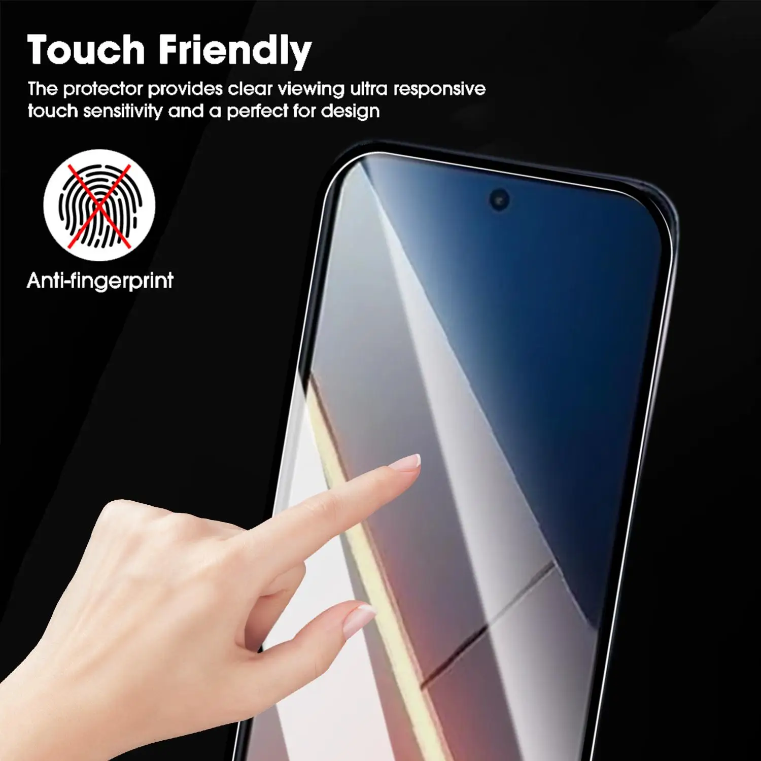 Full Cover Dust-Free Tempered Glass Screen Protector with Installation Kit, 3/1 Pack