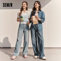 Semir Jeans femmes 2025 nouveau Style d'hiver avec pantalon doublé polaire longueur au sol pantalon à jambes larges de Style Hong Kong 3