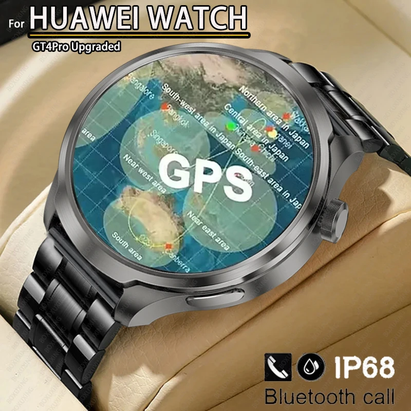 HUAWEI reloj inteligente deportivo para hombre pulsera con Pantalla AMOLED NFC GPS brujula frecuencia cardiaca resistente al agua Bluetooth llamadas novedad de 2024
