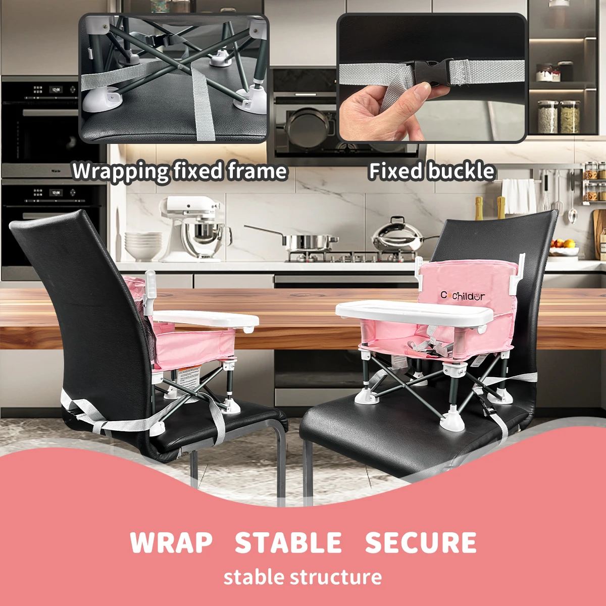 Portable Foldable Kids Dining Chair 4