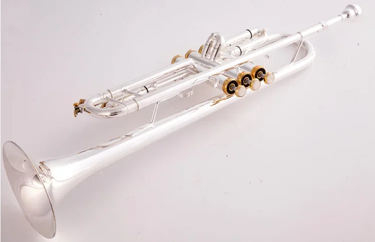 Made in Japan quality 8335 Bb Trumpet B Flat Brass Silver Plated Professional Trumpet Musical Instruments with Leather Case