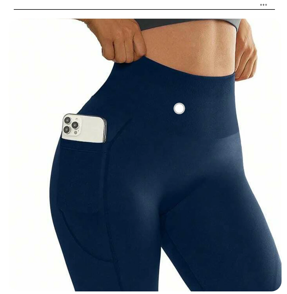 크로스보더 솔리드 컬러 요가 팬츠 - 여성용 심리스 누드 느낌 힙업 레깅스 - ..