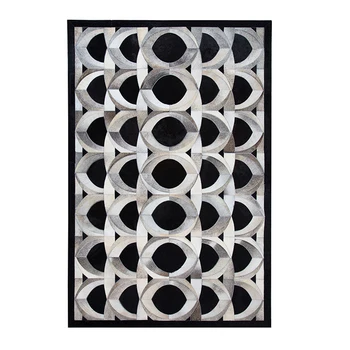 OrbitNoir Geo Patchwork Rug