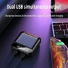 30000mAh Large-capacity Mini Power Bank Super Fast Charge Built-in Cable Portable External Battery For Samsung iPhone 2025 4