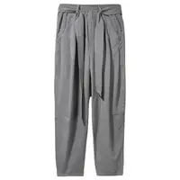 Men Cotton Linen Jogger Harem Pants Plus Size Men Long Trousers M-6XL 7XL Solid Loose Casual Elastic Waist Pants Gray Khaki 1
