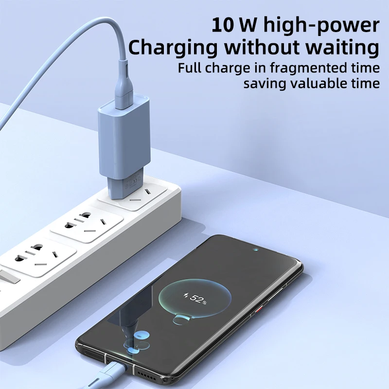 Caricatore da muro USB 5V 2A Adattatore di alimentazione per caricabatterie per telefono cellulare a ricarica rapida da 10W per iPhone Samsung Xiaomi Huawei Spina di ricarica UE/USA - immagine 2