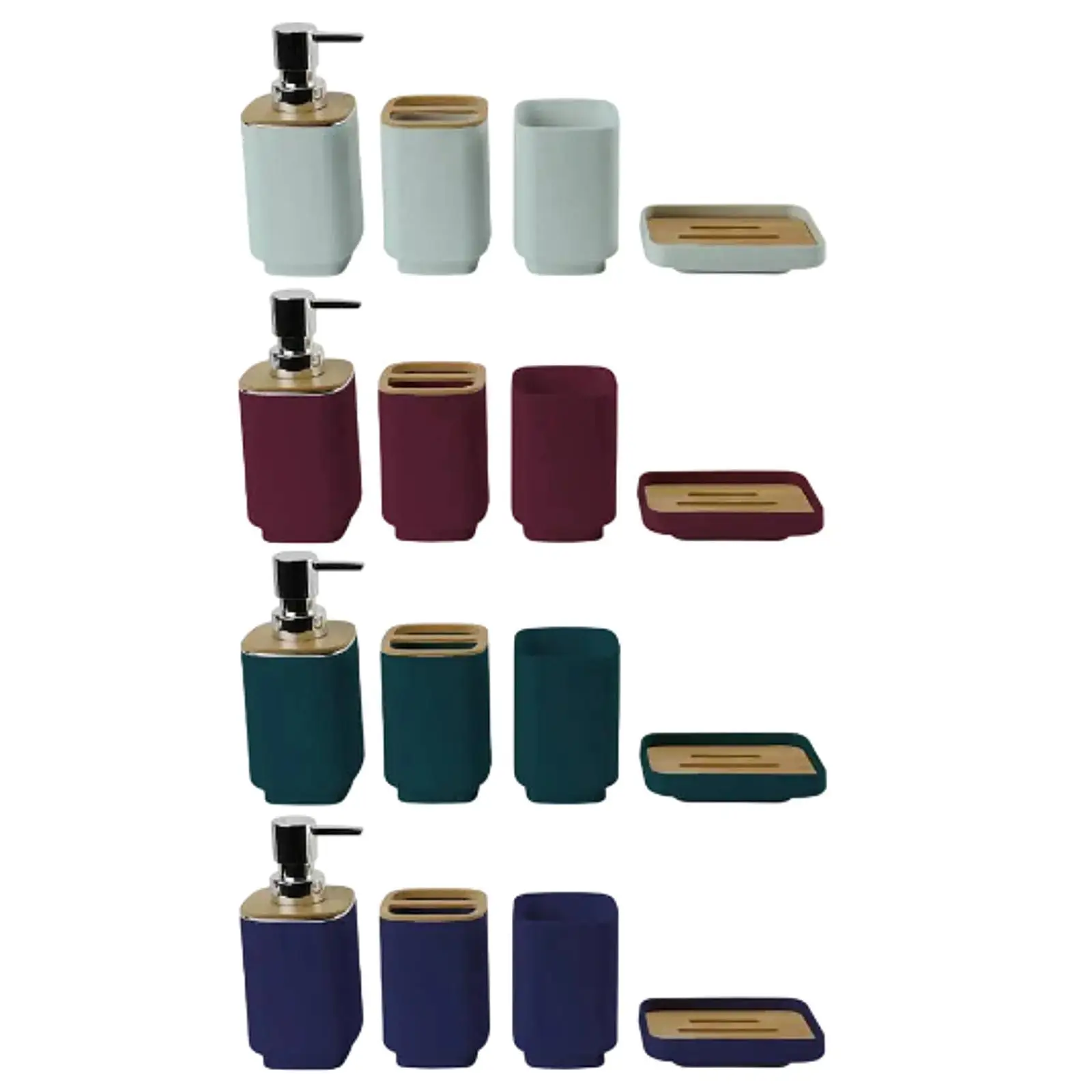 4 Pieces Bathroom Accessories Set Fashion for Office Friends