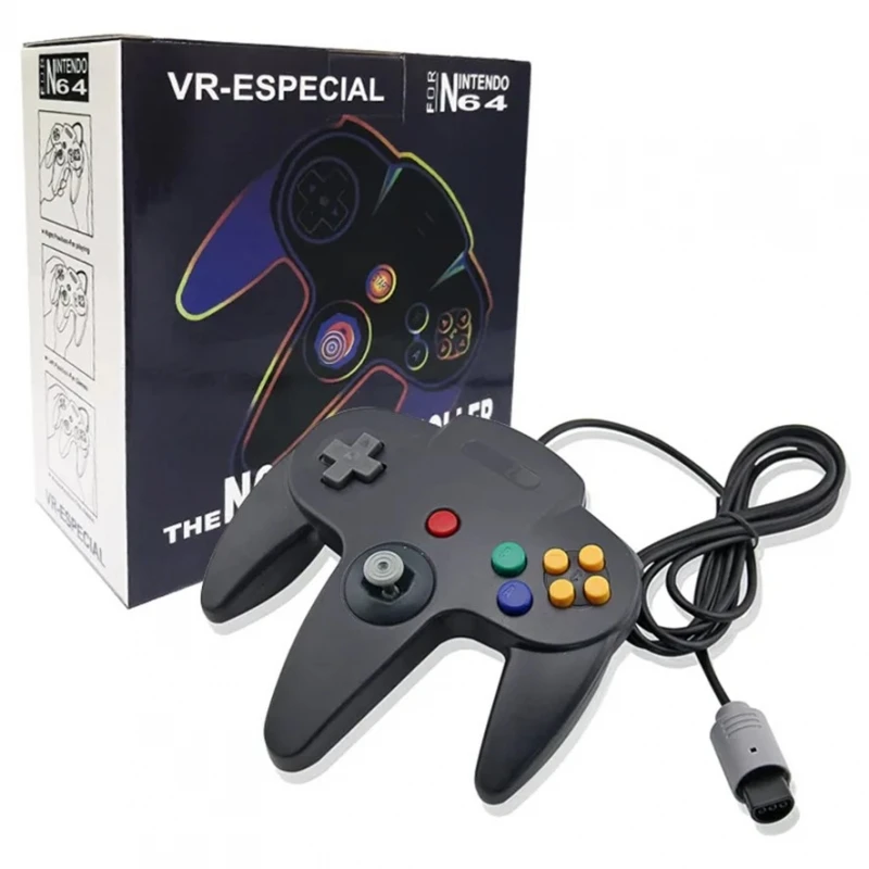 Controller Compatibile Per Nintendo 64 Con Cavo N64 Connessione Originale Nus-005 Nero # Nintendo 64 (Nus-001, Nus-005)