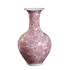 36cm Jingdezhen Half hand-painted Fenshui Glazed Red Ceramic Decorative Vase Home Furnishing Living Room Chinese Home Crafts Orn 6
