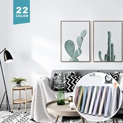 Morandi Solid Color Vinyl Self-adhesive Wallpaper Waterproof Contact Paper Wall Sticker Film Wall Papers In Rolls Home Decor