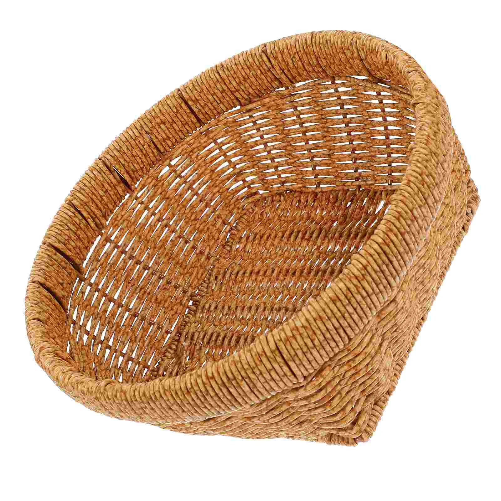 

Rattan Fruit Basket Restaurant Storage Baskets Container Plastic Sundries Creative Fruits Home Food