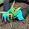 2pcs Luvas de jardim com garras, cavar, plantar, erva daninha e semente, sem esforo, proteger seus dedos e unhas 4