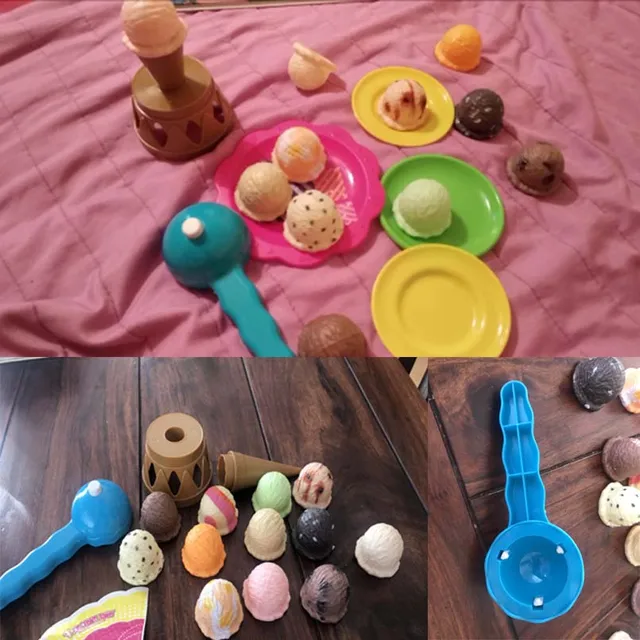 16pcs Ice Cream Stack Up Play Tower Educational Toys Kids Cute Simulation Food Toy Children Ice Cream Pretend Play 6