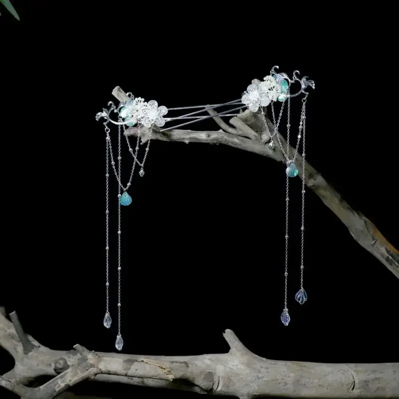Hanfu Hair Accessories Ancient Style Curtain Scales Hairpin Deer Antlers Dragon Cosplay Earring Shooting Props