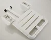 Bathroom Safe Chair White Foldable PVC and Stainless Steel Material Wall mounted Chair With Leg 4