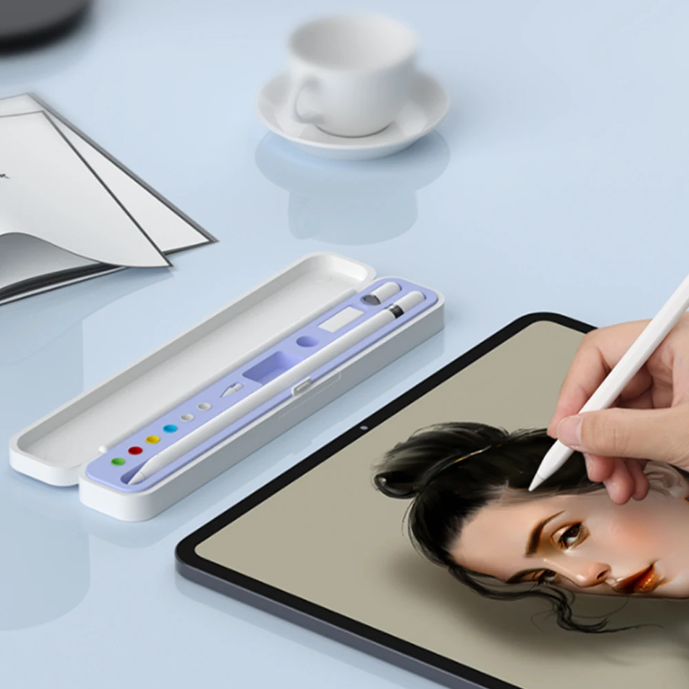 Apple Pencil 2 세대 1 세대 Ipad 터치 연필 케이스 휴대용 홀더 펜촉 케이스 iPencil 스타일러스 용 범용 연필 보관함