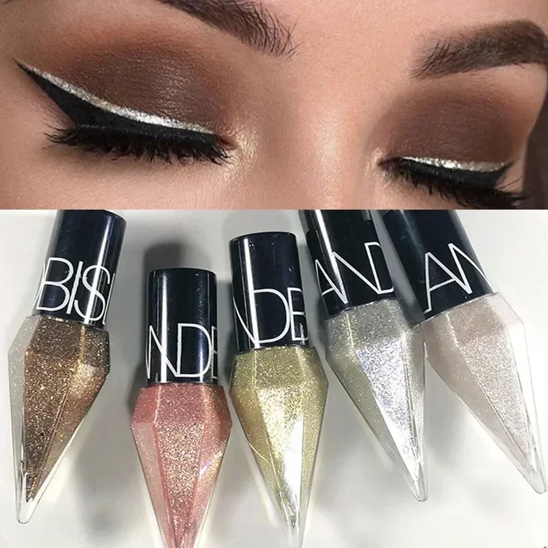 Eye Shadow Pearlescent Diamond Eye Shadow Liquid multicolor Sequins MakeUp Smooth Mini Fine Brush Eyeliner Shine And Head DIY eyeshadow eyeliner liquid eyeshadow
